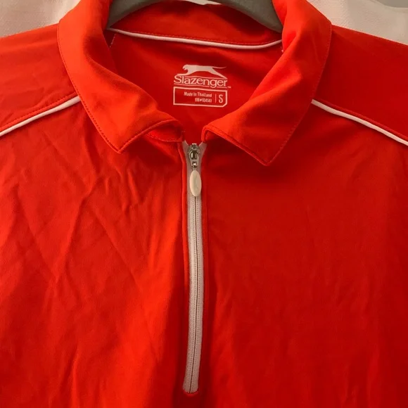 Slazenger Tech Golf Polo, Athletic Tee, Orange - Picture 3 of 13